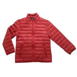 Brooks Brothers Kids Reversible Water Repellent Plaid Red Puffer Jacket